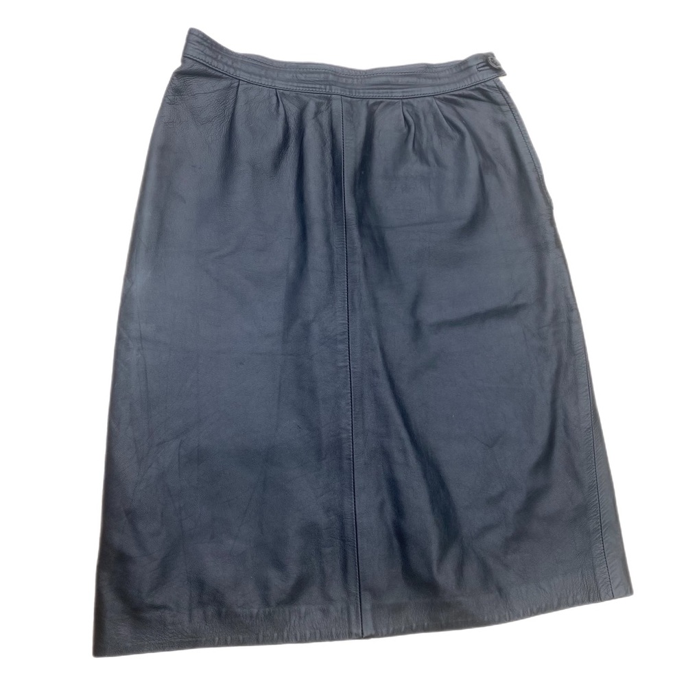 Vintage Wilsons Leather Black Pencil Skirt Size 10